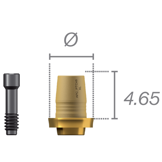 Interfaz titanio + tornillo