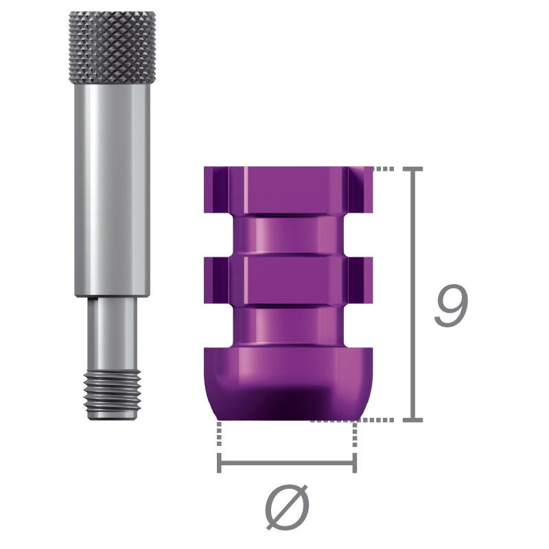 Transfer (tecnica open sky) per abutment Conocta + viti