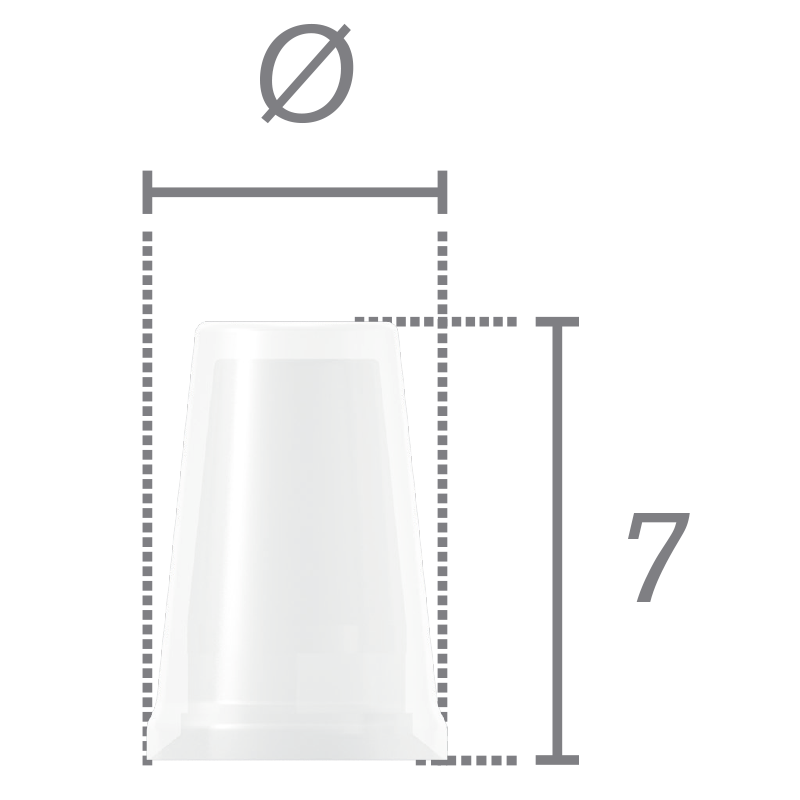 Chape calcinable rotationnelle pour pilier droit + vis - Aesthetica+² Ø 6.5 WP