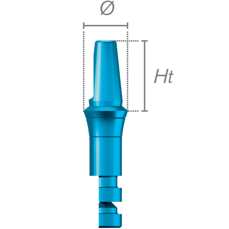 Analogo dell'abutment Ø 4,8 RP / 7 mm - DIRECT CLIP