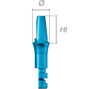 DIRECT CLIP Abutment analog - Ø 6.5 WP / 4 mm- DIRECT CLIP