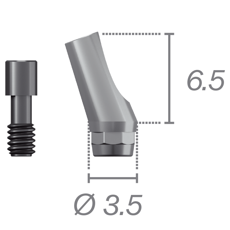 Pilar angular + tornillo