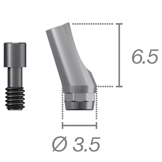 Pilar angular + tornillo