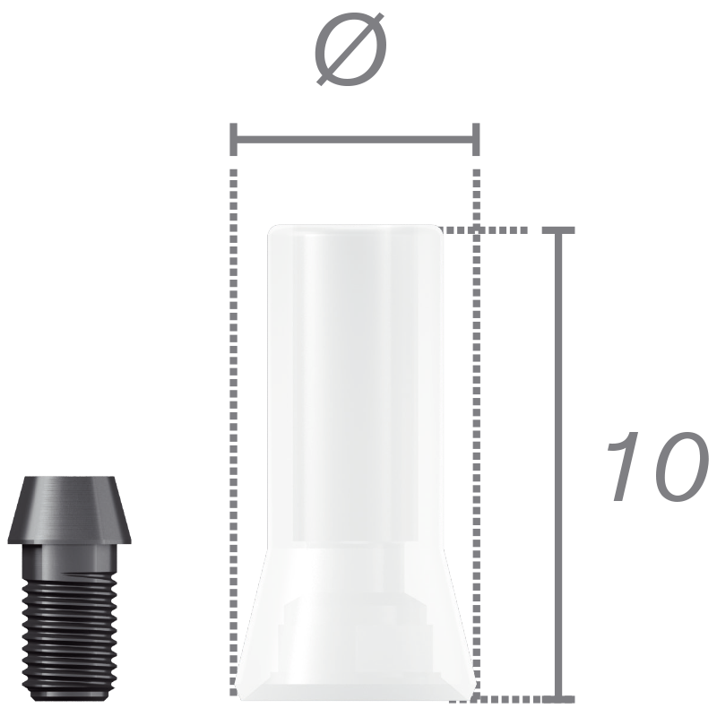 Cappetta calcinabile + vite per abutment Conocta