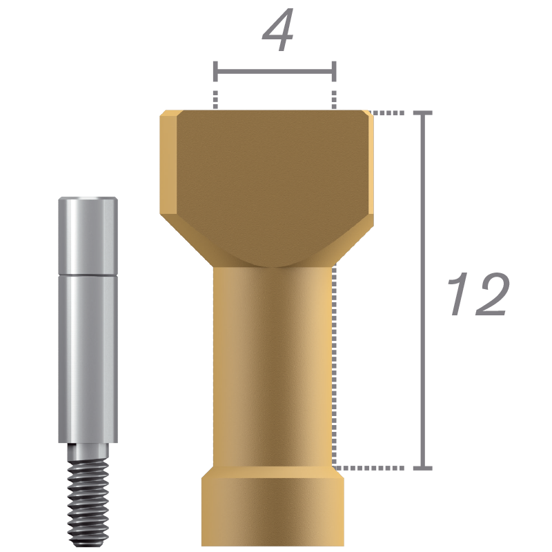 Scanbody a colonna conica Ø4.1 + vite