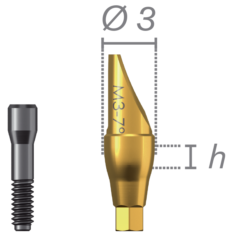 Pilar angular + tornillo