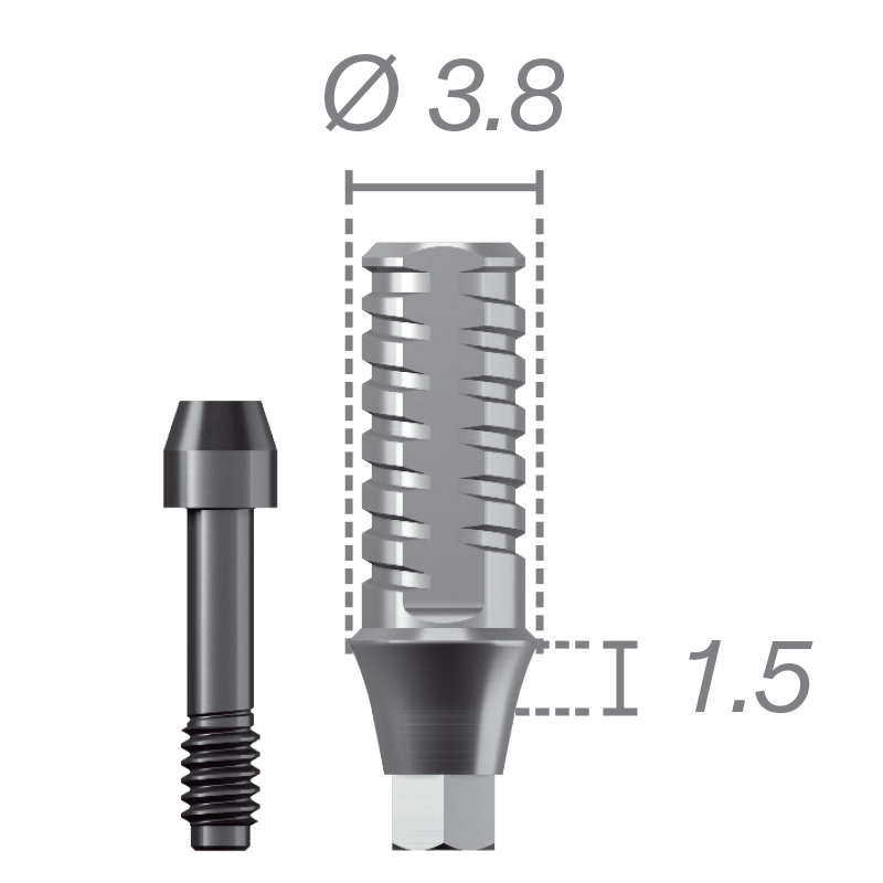 Pilar provisional + tornillo