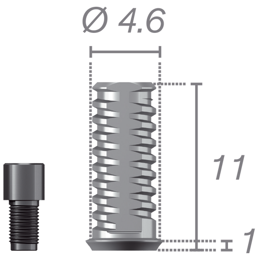 Cappetta provvisoria per abutment Plural + viti